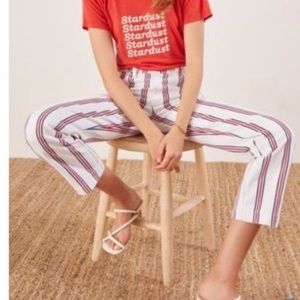 Size 27 - Reformation Stripe Roper Crop Straight Leg Jeans